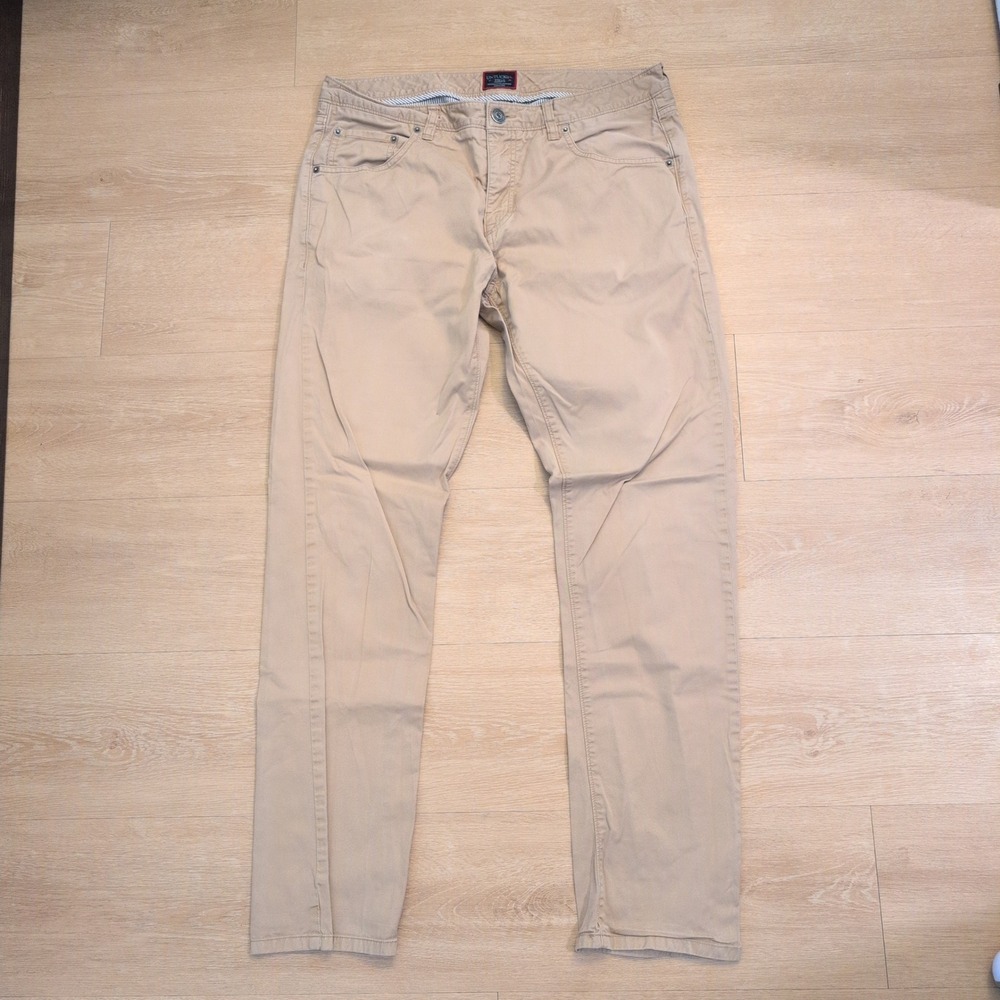 UNTUCKit Mens 34x29 Khaki Tan Pima Cotton Straight Fit Chino Pants